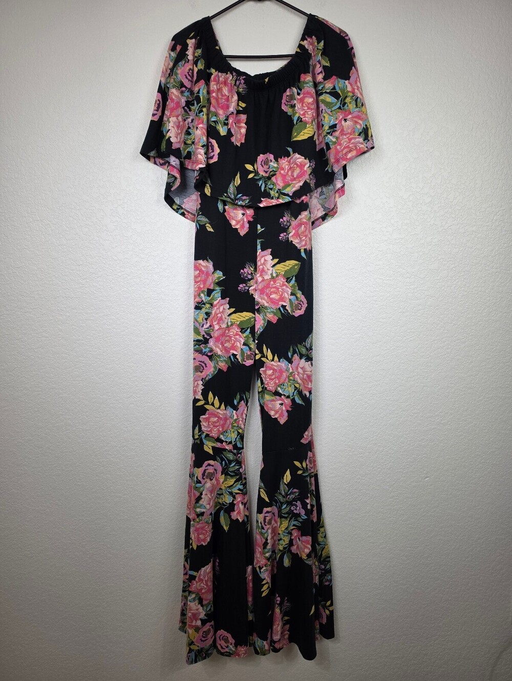 Free People Vintage Strapless Floral Medium Flare Jumpsuit